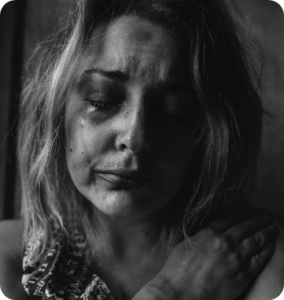 Bild einer verletzten Frau